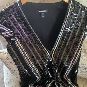 Black sequence dress